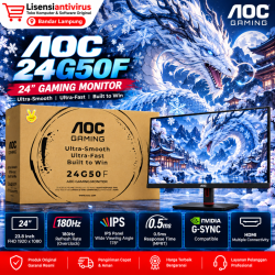 Monitor LED AOC 24G50F Adaptive Sync 23,8" IPS 144Hz(180Hz Over Clock) FHD 0.5MS HDR10 HDMI DISPLAY PORT ANTI GLARE VESA MOUNTING
