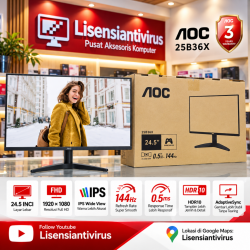 Monitor LED AOC 25B36X IPS 24.5" 0.5Ms 144Hz FHD HDR10 AdaptiveSync HDMI dan Display Port