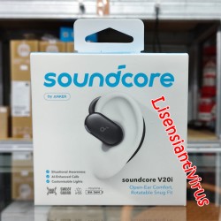 Soundcore by Anker V20i OWS TWS Open-Ear Adjustable Ear Hooks Ultra-Comfort Snug Fit Powerful Sound Clear Calls IP55 LED Lights 36H Playtime