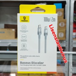Kabel Type C Baseus Discolor Fast Charging Cable TypeC to TypeC 100W Grey 2 Meter