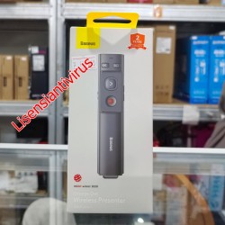 BASEUS Orange Dot Wireless Presenter (Red Laser) Pointer Presentasi Meeting Remote Control Laser Up to 100m Baterai AAA