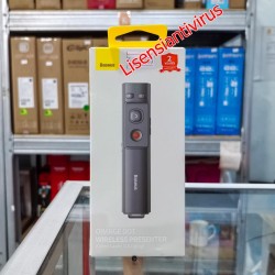 Pointer Baseus Laser Pointer Wireless Presenter Pen Presentasi Orange Dot - Green Laser And Charging