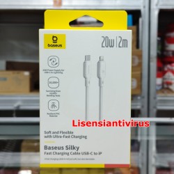 Baseus Silky Series Fast Charging Cable TypeC to Iphone Lightning 20W Panjang 2 Meter Kabel USB Charger