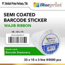 Sticker Barcode Semicoated 33 x 15 x 3 BLUEPRINT Label 33x15 mm 3 Line