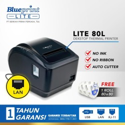 Printer Thermal Kasir POS BLUEPRINT BP-LITE 80L Lite80L USB + LAN kertas 80mm