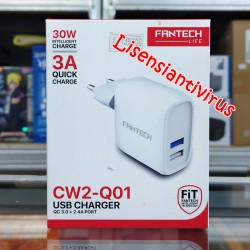 Charger Fantech CW2-Q01 38W 2 Port Dual USB Fast Charging Adapter with Fantech Intelligent Technology