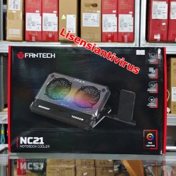 Fantech Notebook Fan Cooler NC21 Notebook Stand Laptop RGB Kipas Pendingin Laptop Cooling Pad dengan phone holder up to 17 inch laptop
