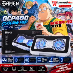 Cooler Pad GAMEN GCP400 Pendingin Laptop Tekanan Udara Turbo Cooling Pad Laptop Gaming Stand Kipas Laptop