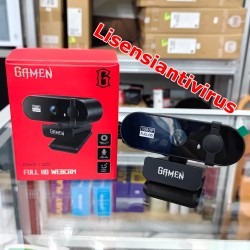 Webcam Laptop PC GAMEN GWC100 Webcam Hd 1080P Plug & Play Rotasi 360 Derajat Privacy Cover Include Mic