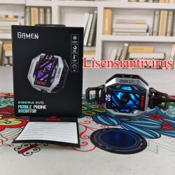 Fan HP GAMEN Siberia Evo Fan Cooler Hp Gaming Magnetic RGB Light Up to -4°C LED Display Dengan Klip Penjepit Kipas Hp