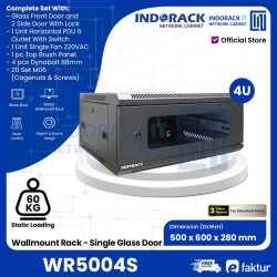 Wallmount Rack INDORACK Single Door Rack Server 4U Depth 500mm WR5004S Rack Jaringan Rak Switch Wallmount Rack INDORACK Single Door Rack Server 4U Depth 500mm WR5004S Rack Jaringan Rak Switch