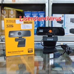 MTECH Webcam WB 250 Web Cam Full HD 1080p Kamera Handphone Laptop Komputer With Mic Privacy Lens Cover For Live Video Meeting
