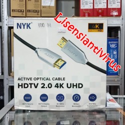 NYK Kabel HDMI Fiber Optic 100M 100 Meter Active 2160P ULTRA HD 4K HDR