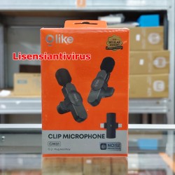 Mic Clip On OLIKE CM01 Microphone Clip 1 To 2 Noise Reduction Untuk Konten Vlog Live Streaming Podcast