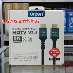 Onten Kabel HDMI 2.1 Male to Male Ultra High Speed 8K @60Hz Support PS 4 5 Projector OTN HD183 Panjang 3M