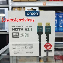 Onten Kabel HDMI 2.1 Male to Male Ultra High Speed 8K @60Hz Support PS 4 5 Projector OTN HD183 Panjang 5M