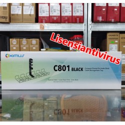 Oximus C801 Compact Clamp-On Under-Desk Cable Management Tray – Rak Kabel Meja Jepit Tanpa Bor, Pemasangan Prakti