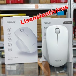 Rexus QB300 V2 Dual Mode Wireless Mouse Office Kantor Ergonomic Shape Silent Click Black dengan Konektivitas Bluetooth & 2.4GHz