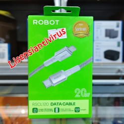 Kabel Data Iphone ROBOT RSCL120 DATA CABLE Type-C To Lightning High-Density Braided Material 120cm 20W