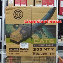 Kabel LAN Spectra UTP Cat 6 Cat6 UTP 1 roll 305 M Kabel Internet Kabel Jaringan Cat 6 Network Cable