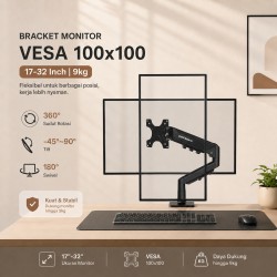 Bracket Taffware F-80 Bracket Monitor Taffware F80 Table Mount Clamp VESA 100x100 17-32 Inch TV F80