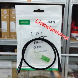 Kabel HP UGREEN Kabel PowerBank Type C to Type C Braided Cable 50cm 100w 20478