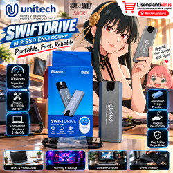 Enclosure NVME dan M2 Unitech Swift Drive SSD Enclosure USB 3.2 – NVMe & NGFF M.2 External Case