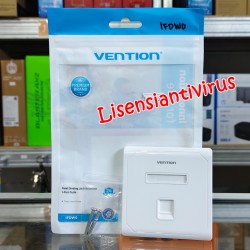Vention 1 Port Faceplate Jack Keystone Wall Plate 1 Port Rumah Lan RJ45 Dinding IFDW0