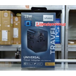 VIVAN Adaptor Vivan Travel Charger Universal 25W / 45W Internasional Multi Country VPS-T003A Pro USB A Type-C 4 Port Pengisian Cepat PD QC3.0 VIVAN Adaptor Vivan Travel Charger Universal 25W / 45W Internasional Multi Country VPS-T003A Pro USB A Type-C 4 Port Pengisian Cepat PD QC3.0
